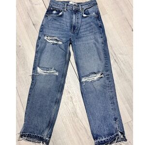 WE THE FREE Free People SZ 25  High Waisted Distressed Ripped Jeans